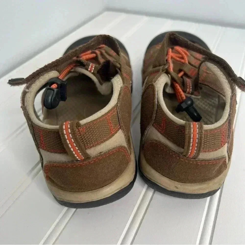 Keen‎ Washable Sandal Big Kid Brown Orange Waterproof Shoes Sz 5